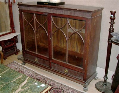 Lot 450 - Gothic Style Mahogany Bookcase Height 49...