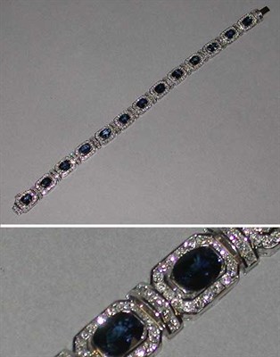 Lot 226 - Sapphire and Diamond Bracelet