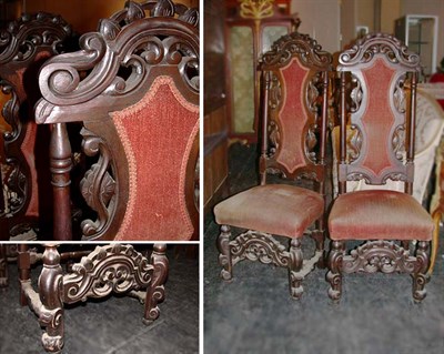 Lot 478 - Pair of Baroque Style Walnut Upholstered Hall...