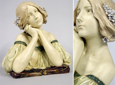 Lot 1079 - Austrian Art Nouveau Pottery Figure of a Woman...