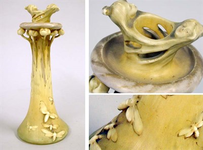Lot 1080 - Amphora Art Nouveau Pottery Candlestick...