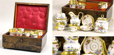 Lot 334 - Old Paris Porcelain Doll's Tea Service Fitted...