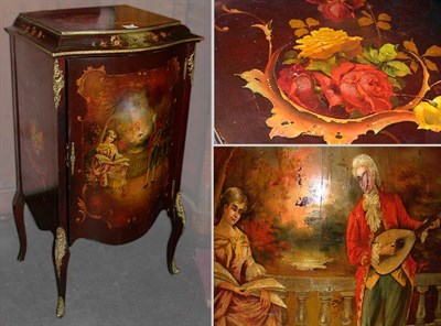 Lot 483 - Louis XV Style Painted Mahogany Music Cabinet...