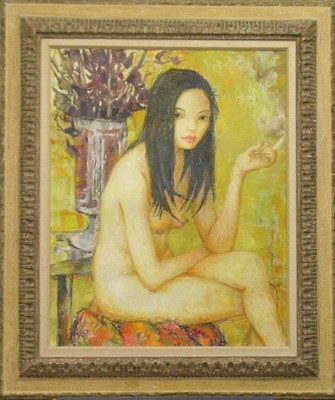Lot 33 - Guily Joffrin French, b.1909 ROSE WITH...