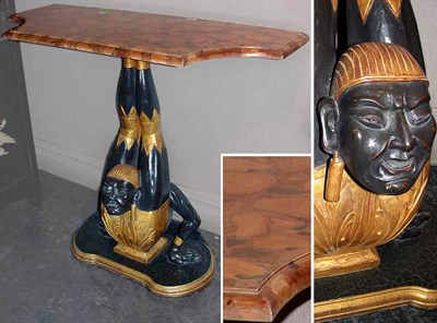 Lot 773 - Italian Gilt, Ebonized and Faux Marble Painted...