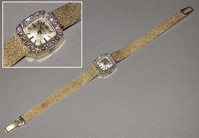 Lot 276 - Lady's Gold and Diamond Wristwatch