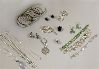 Lot 28 - Group of Assorted Silver and Metal Jewelry