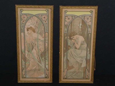 Lot 976 - Alphonse Mucha REVERIE DU SOIR and REPOS DE LA...