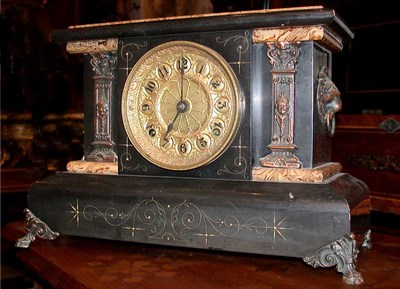 Lot 1137 - Victorian Wood and Gilt-Metal Shelf Clock In...