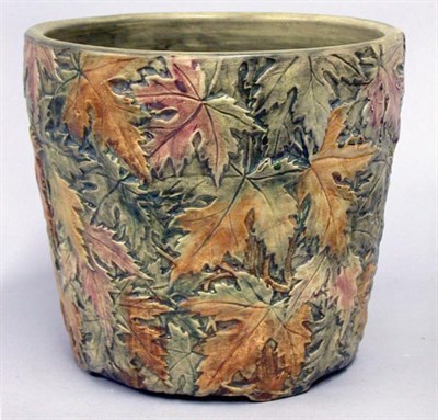 Lot 1018 - Weller Pottery Jardiniere Decorated with oak...