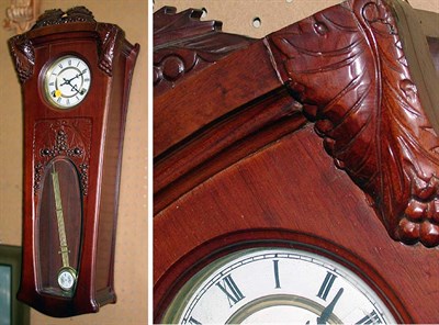 Lot 1136 - Austrian Art Nouveau Carved Mahogany Wall...