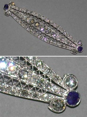 Lot 449 - Diamond Bar Pin