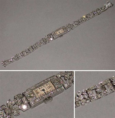 Lot 579 - Lady's Diamond Wristwatch