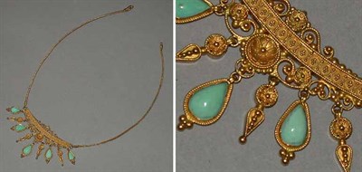 Lot 374 - Turquoise Pendant Necklace