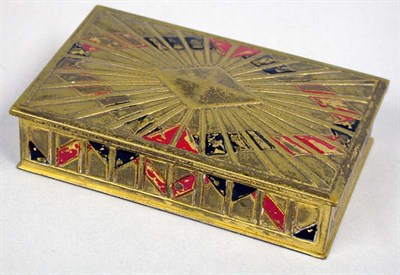 Lot 1218 - Tiffany Studios Enameled Gilt-Bronze Box Of...
