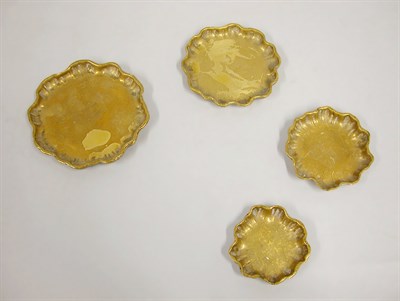 Lot 1223 - Set of Four Tiffany Studios Gilt-Bronze...
