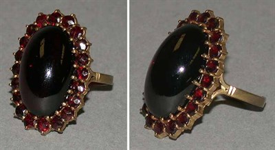 Lot 53 - Garnet Cluster Ring