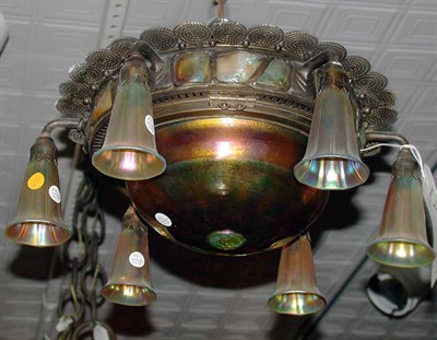 Lot 931 - Tiffany Studios Favrile Glass and Bronze...