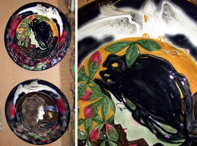 Lot 1076 - Pair of Continental Art Nouveau Pottery...