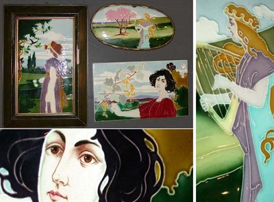 Lot 1074 - Group of Three Continental Porcelain Plaques...