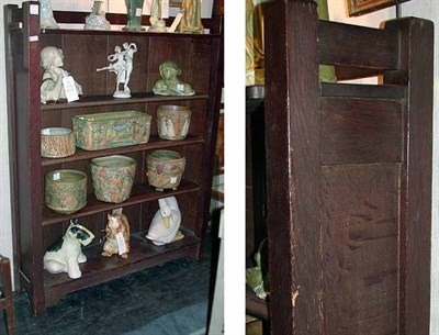 Lot 1177 - Mission Oak Bookcase Cabinet Height 65 inches,...