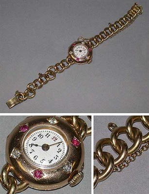 Lot 300 - Lady's Retro Style Bracelet Watch