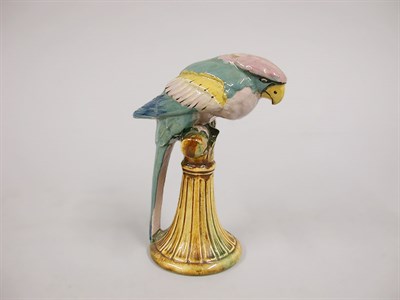Lot 1050 - Weller Brighton Pottery Figure of a Parrot...