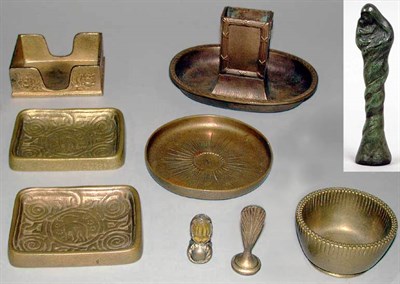Lot 1192 - Group of Tiffany Studios and Gorham Desk...