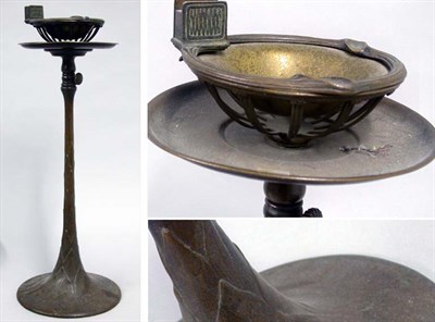 Lot 1193 - Tiffany Studios Bronze Ash Stand The artichoke-...