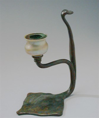 Lot 936 - Tiffany Studios Favrile Glass and Bronze...