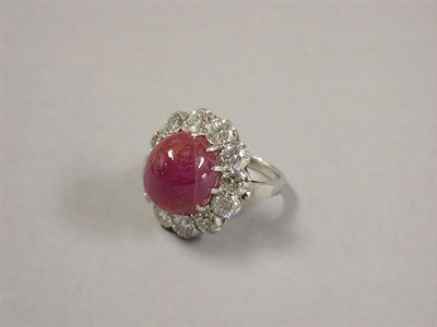 Lot 586 - Ruby and Diamond Ring