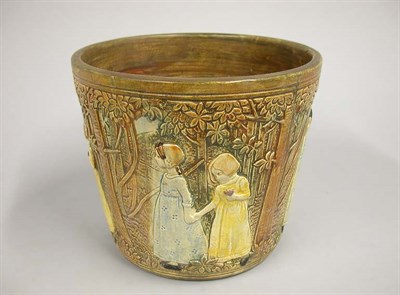 Lot 1029 - Weller Pottery Jardiniere Decorated with two...