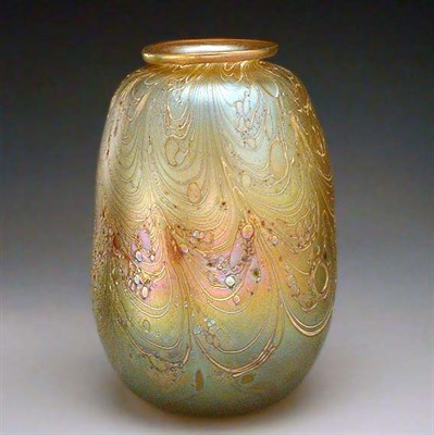 Lot 1259 - Tiffany Studios Cypriote Favrile Glass Vase Of...