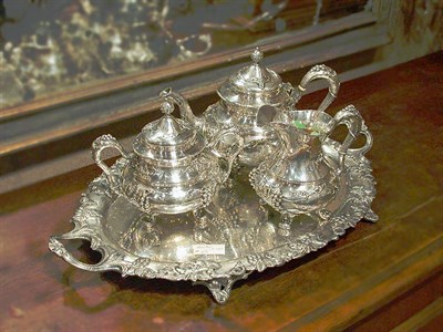 Lot 359 - Sterling Silver Three-Piece Tea and Coffee...