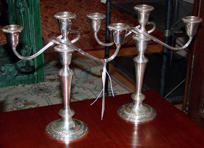 Lot 364A - Pair of Gorham Sterling Silver Three-Light...