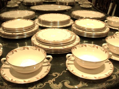Lot 337 - Assembled Lenox Gilt Decorated Porcelain...