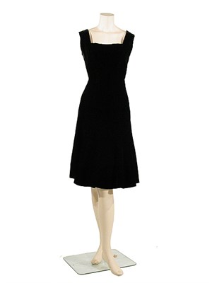 Lot 2040 - Pauline Trigere Black Velvet Late Day Dress...