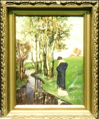 Lot 966 - 20th Century School LOST IN THOUGHT Initialed...