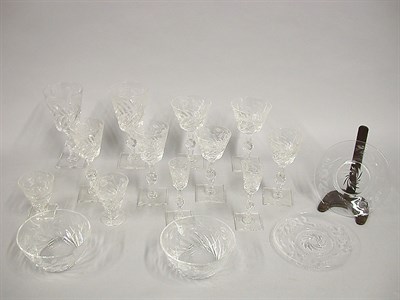 Lot 129 - Set of Hawkes Cut Glass Stemware Comprising...