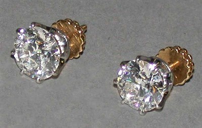 Lot 488 - Pair of Diamond Stud Earrings