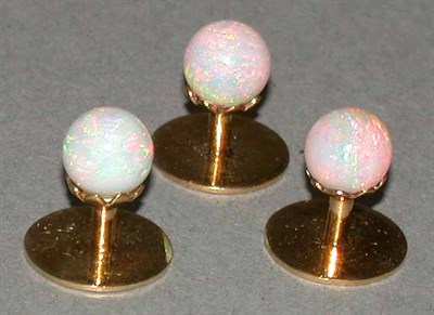 Lot 55 - Three Opal Collar Buttons