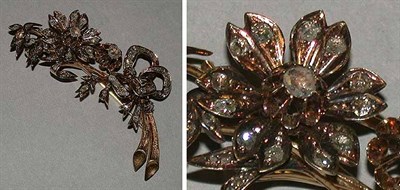 Lot 219 - Rose Diamond Flower Pin