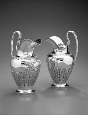 Lot 2128 - Pair of Silver Pitchers Baldwin Gardiner, New...