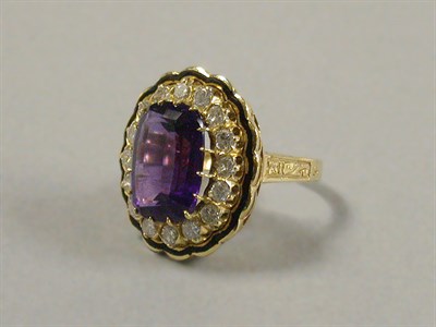 Lot 514 - Amethyst and Diamond Ring