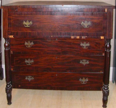 Lot 452 - American Mahogany Four-Drawer Chest 19th Century