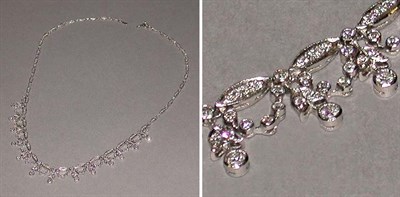 Lot 559 - Diamond Fringe Necklace