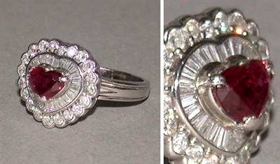 Lot 541 - Ruby and Diamond Ring