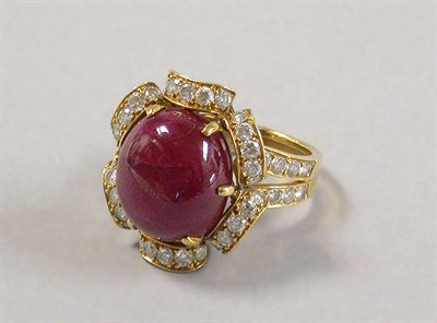 Lot 501 - Ruby and Diamond Ring