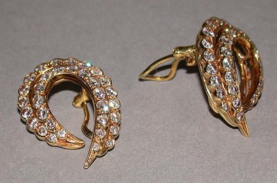 Lot 539 - Pair of Diamond Earclips