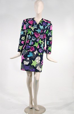 Lot 2192 - Lacroix Sequin Stars and Hearts Printed Suit...